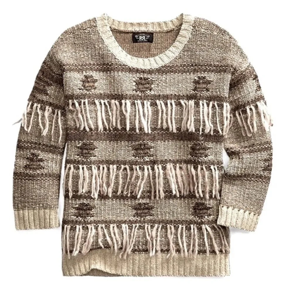 Ralph Lauren RRL Southwestern Organic Fringe Sweater